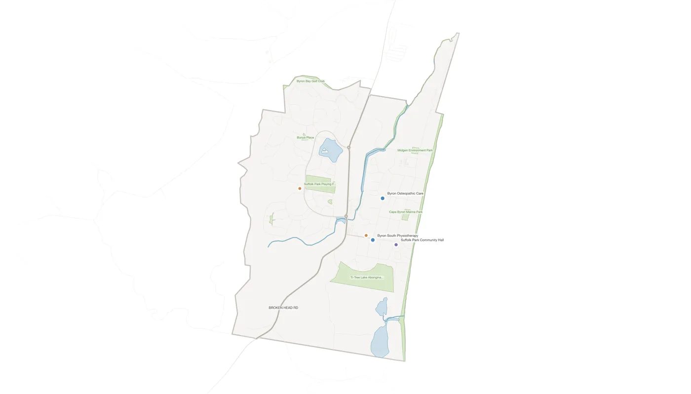 Suffolk Park urban fabric map