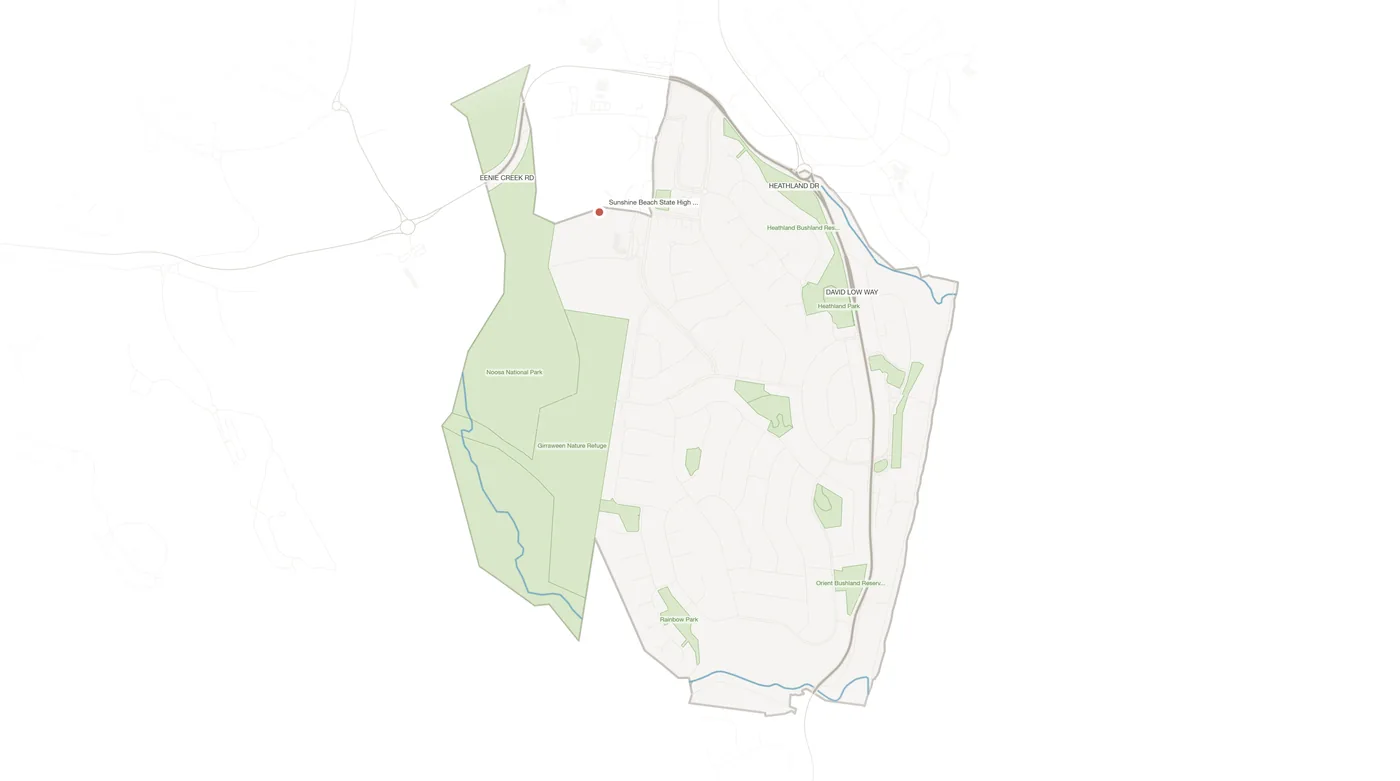 Sunrise Beach urban fabric map