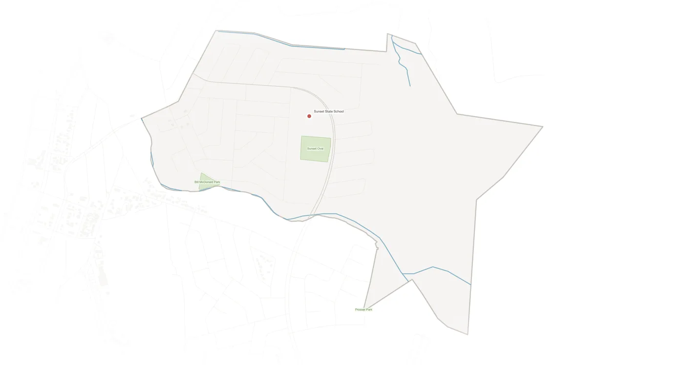 Sunset urban fabric map