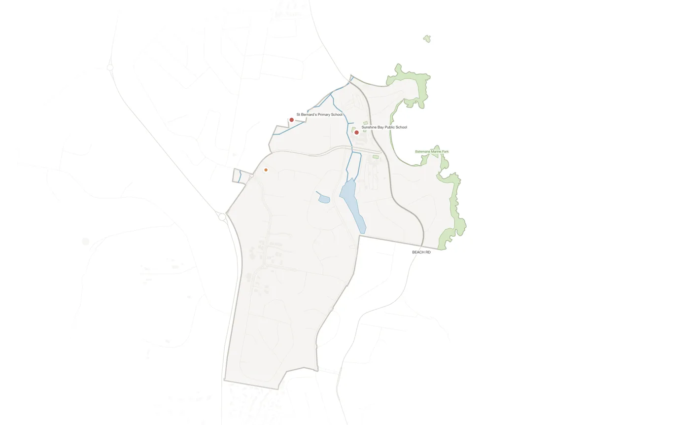 Sunshine Bay urban fabric map