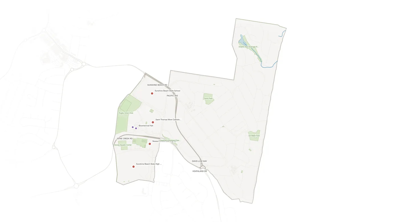 Sunshine Beach urban fabric map