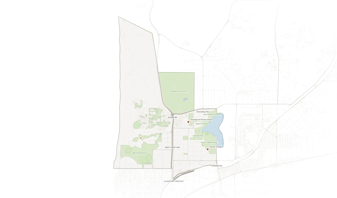 Swanbourne urban fabric map