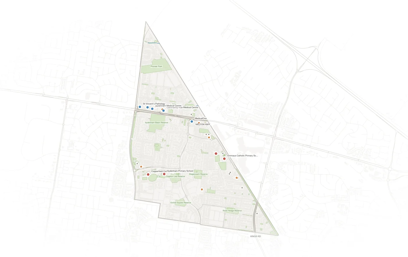 Sydenham urban fabric map