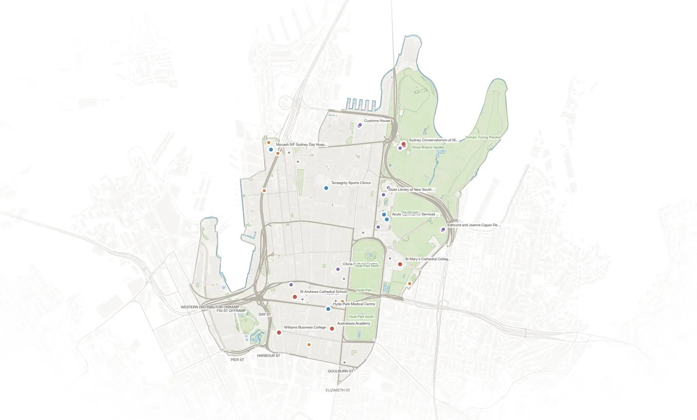 Sydney urban fabric map