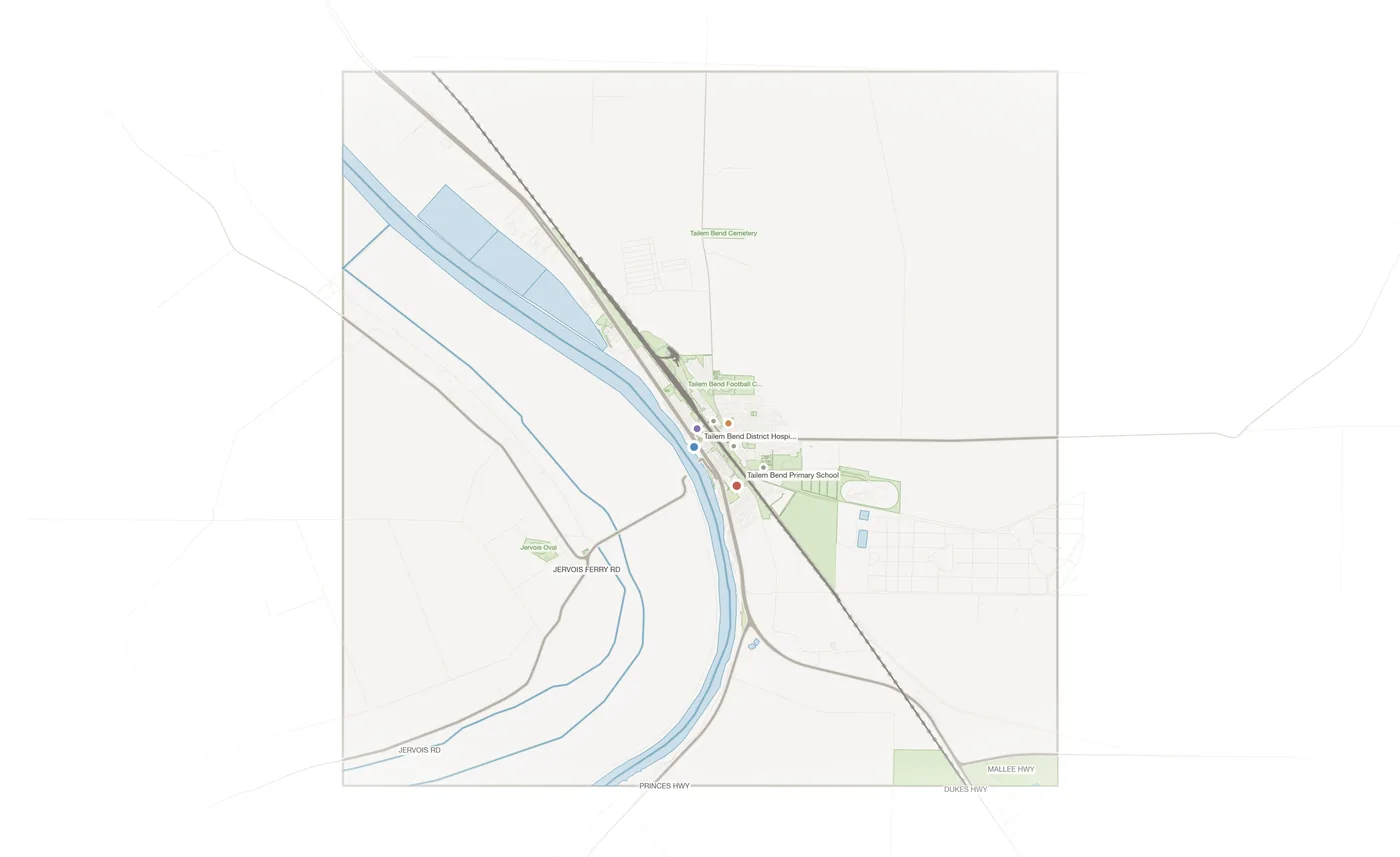 Tailem Bend urban fabric map