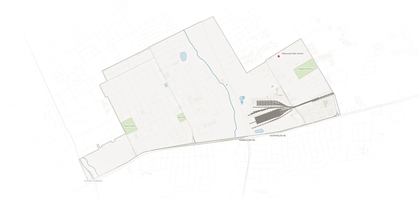 Tallawong urban fabric map