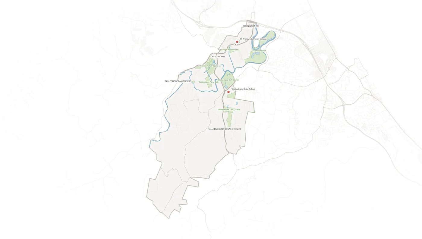 Tallebudgera urban fabric map