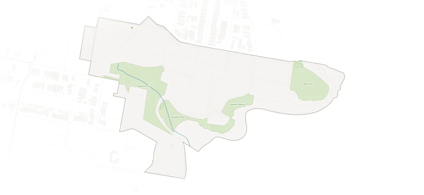 Tamarama urban fabric map