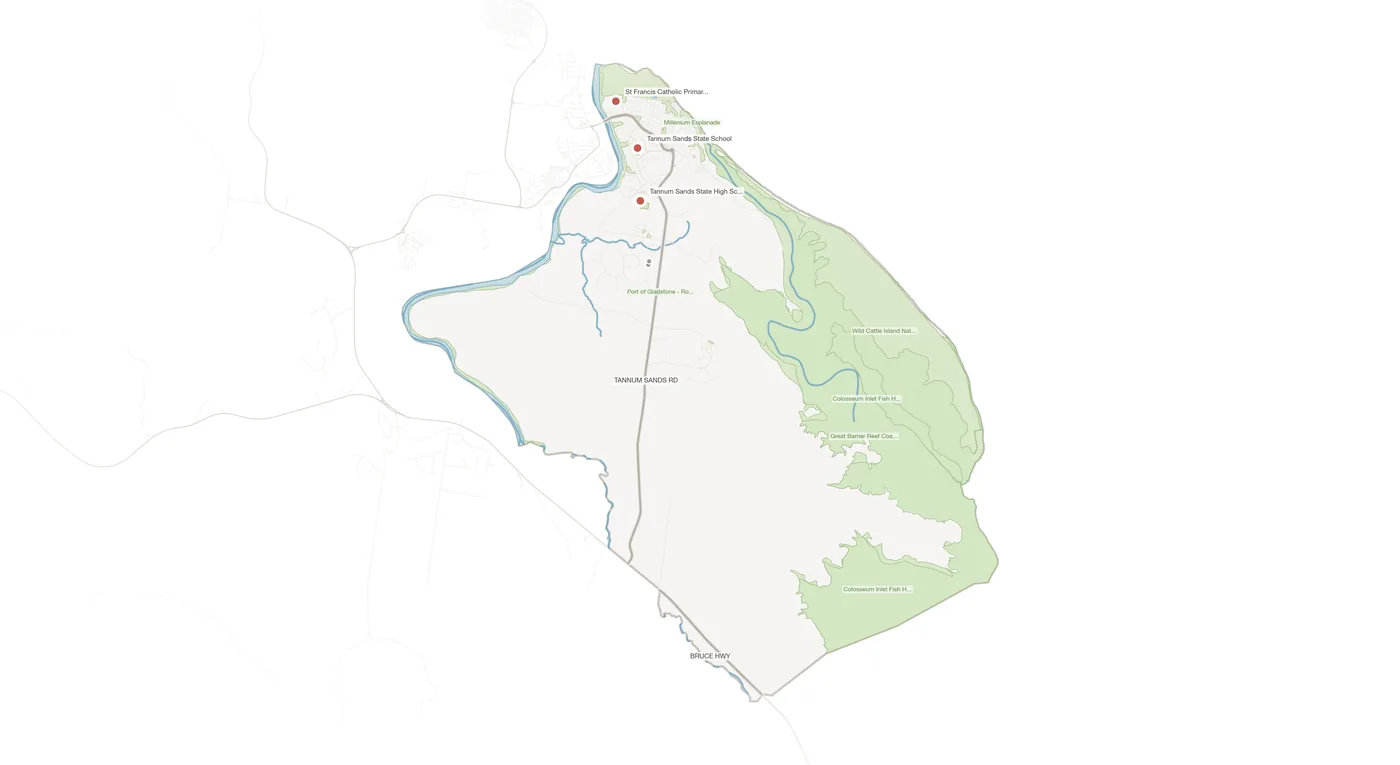 Tannum Sands urban fabric map