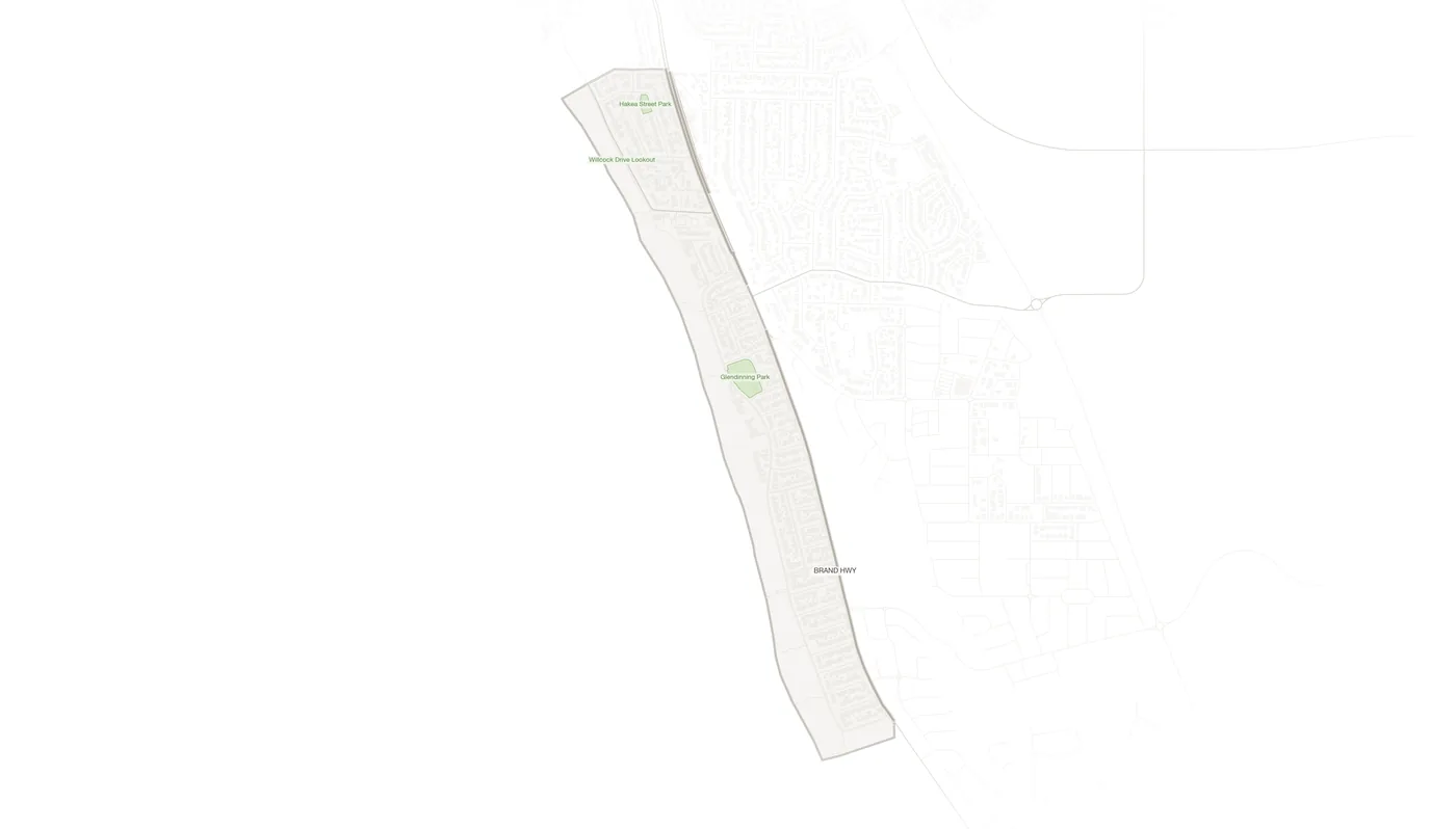 Tarcoola Beach urban fabric map