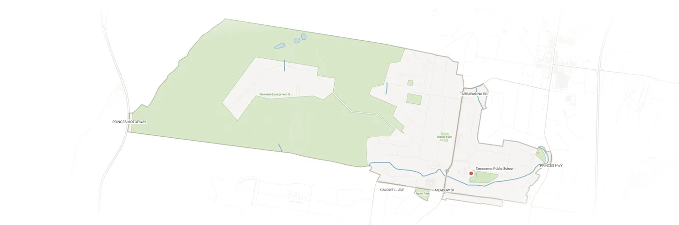 Tarrawanna urban fabric map