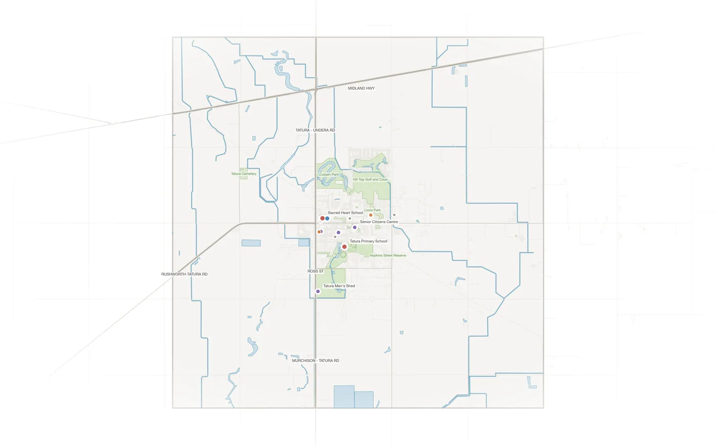 Tatura urban fabric map