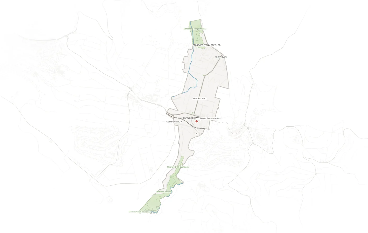 Tecoma urban fabric map