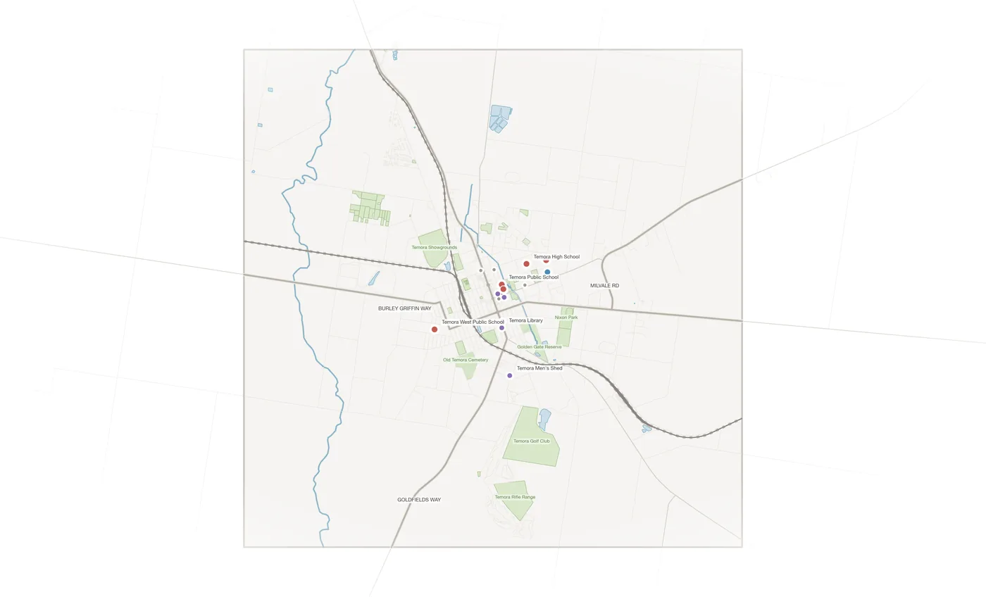 Temora urban fabric map
