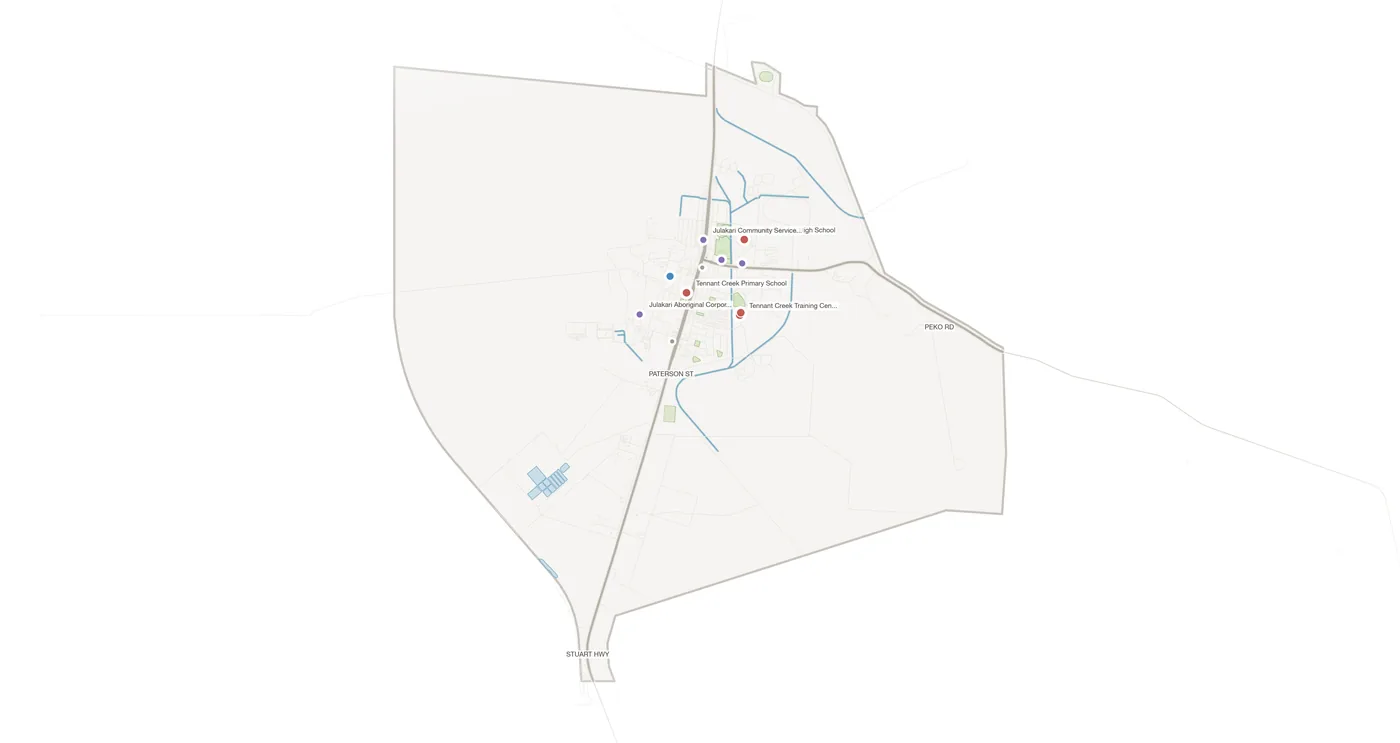 Tennant Creek urban fabric map