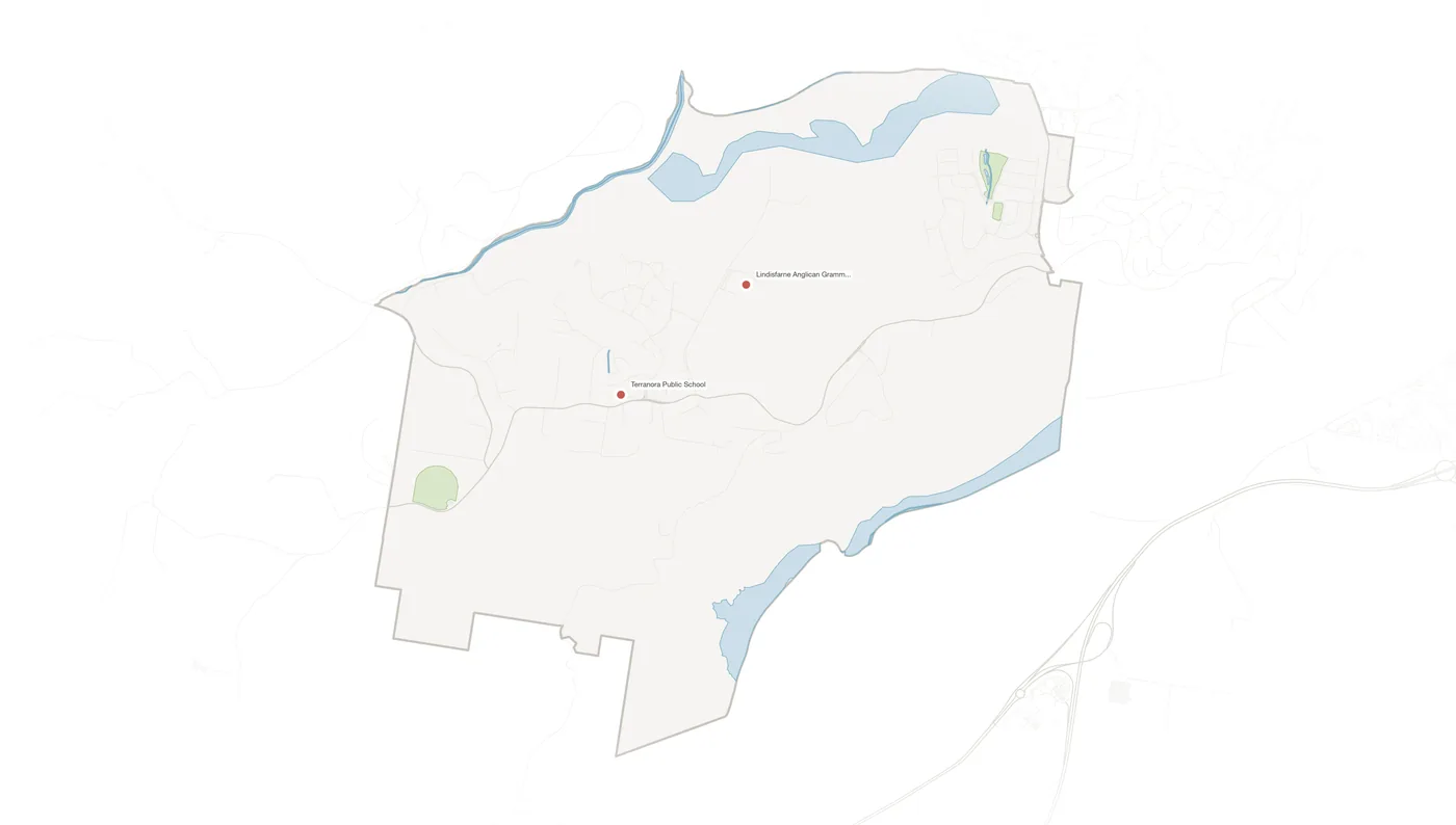 Terranora urban fabric map