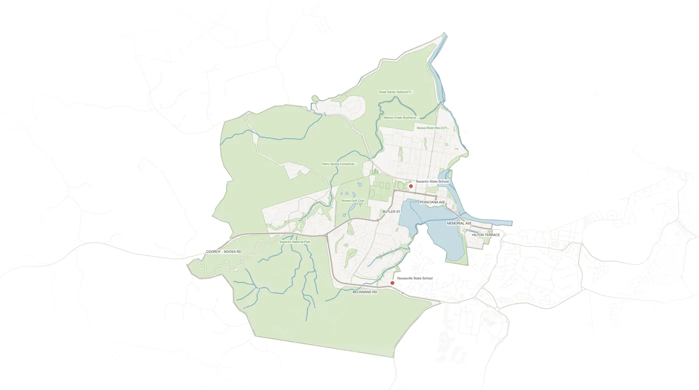 Tewantin urban fabric map