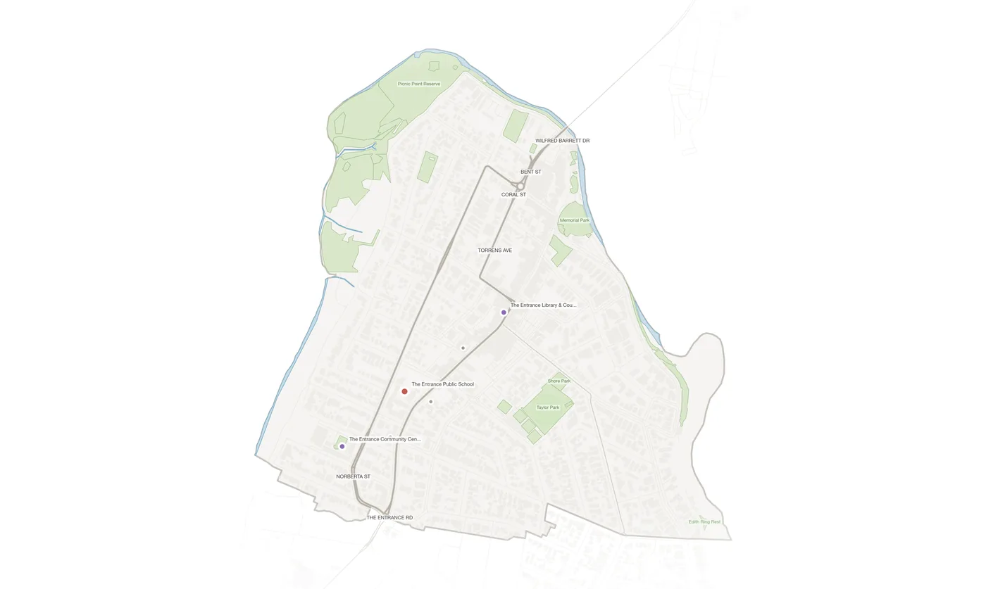 The Entrance urban fabric map