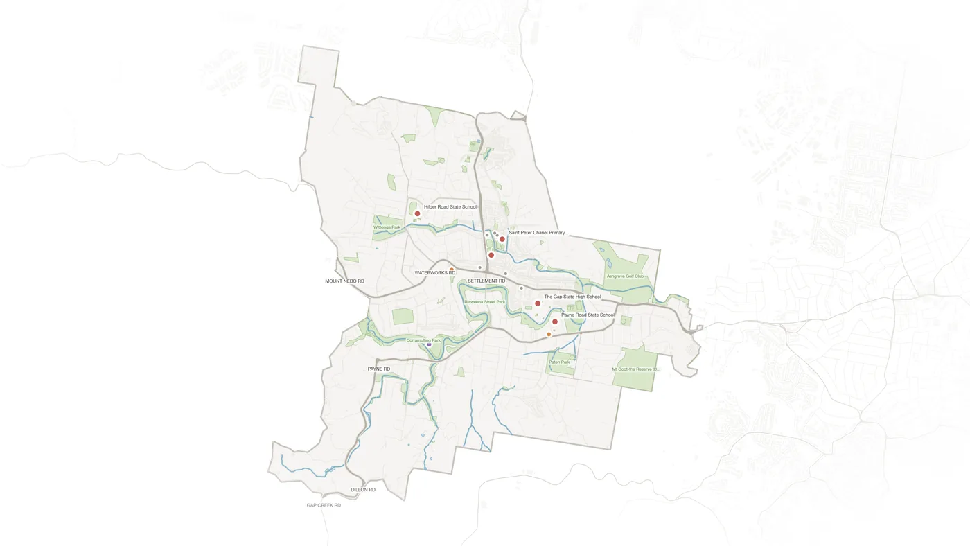 The Gap urban fabric map