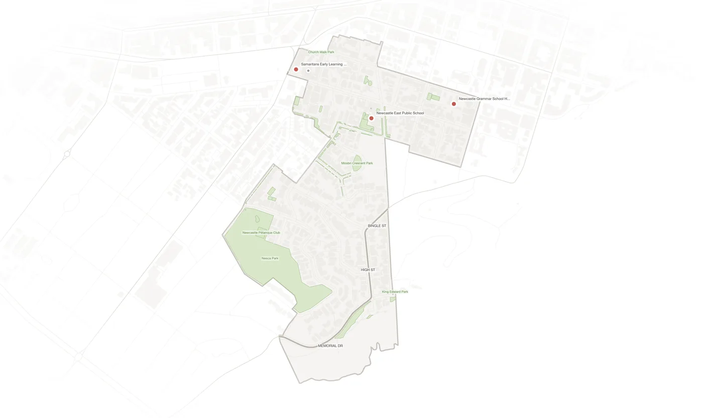 The Hill urban fabric map
