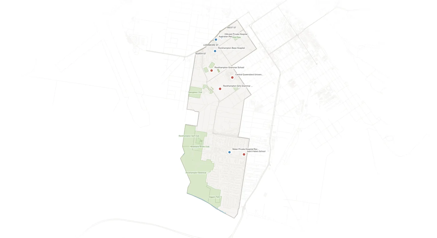 The Range urban fabric map