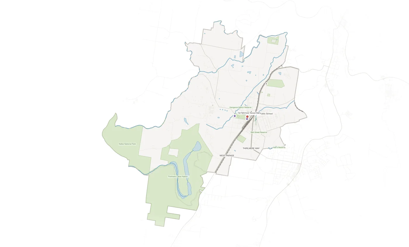 Thirlmere urban fabric map