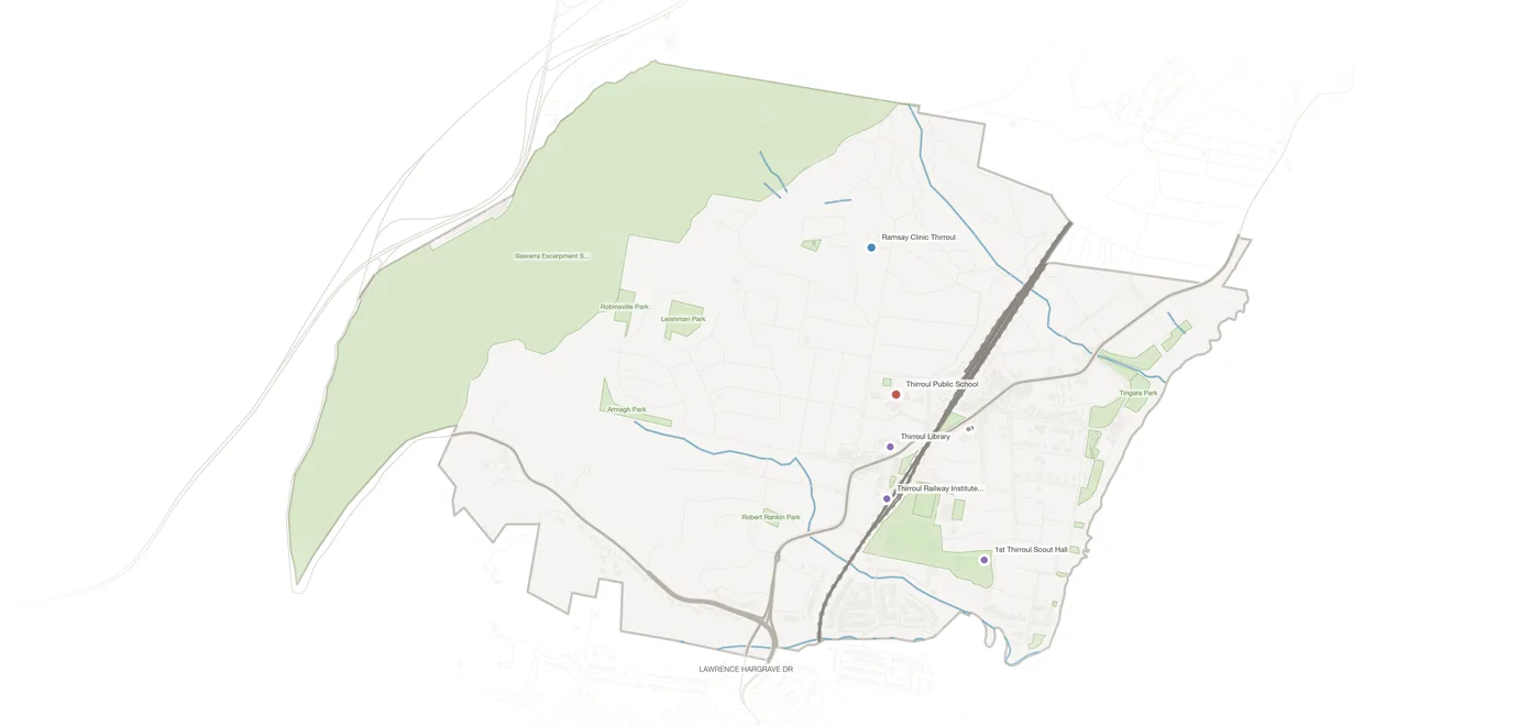 Thirroul urban fabric map