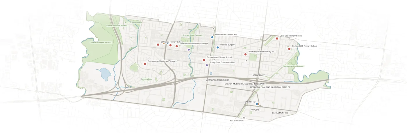 Thomastown urban fabric map