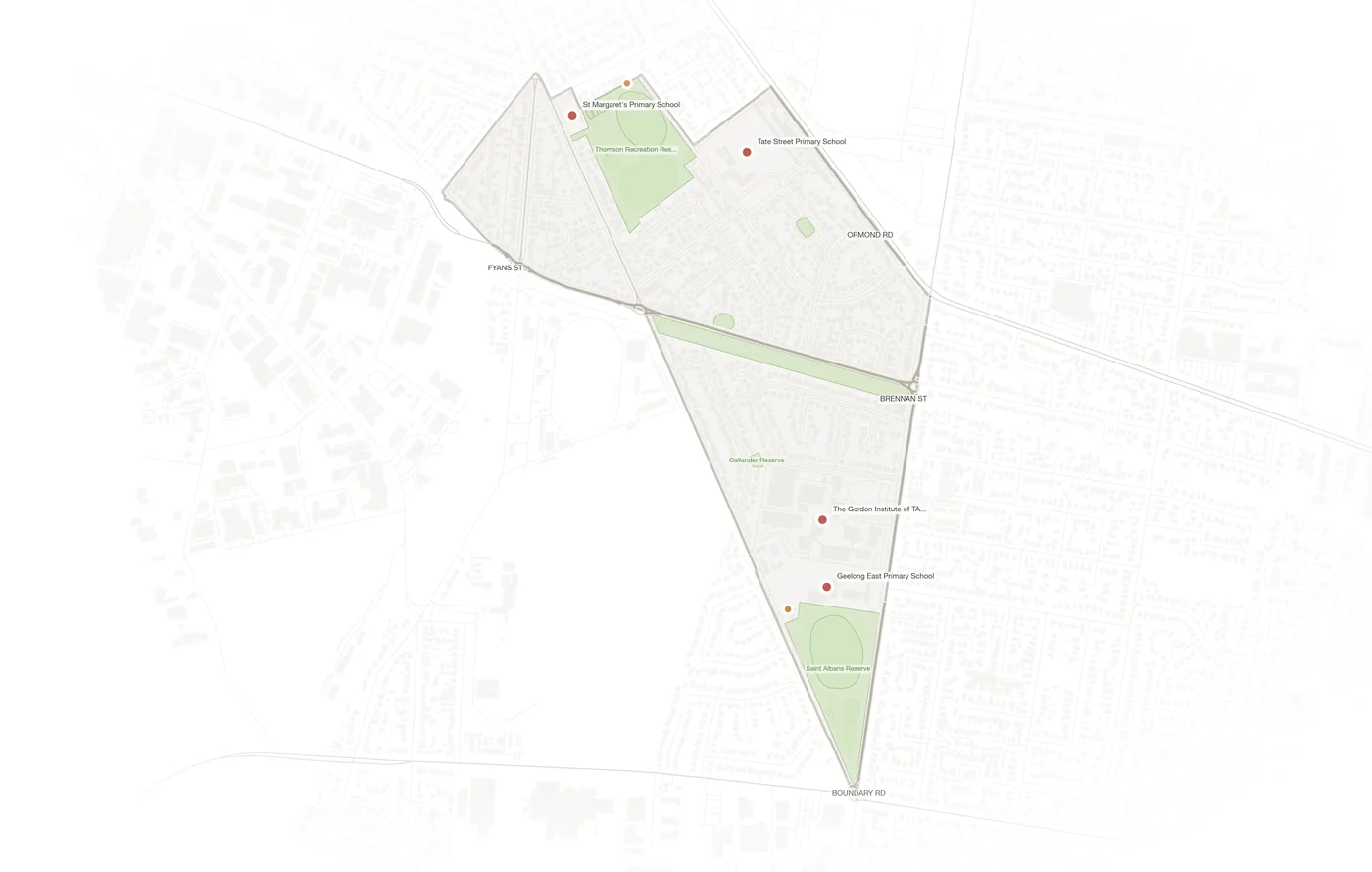 Thomson urban fabric map