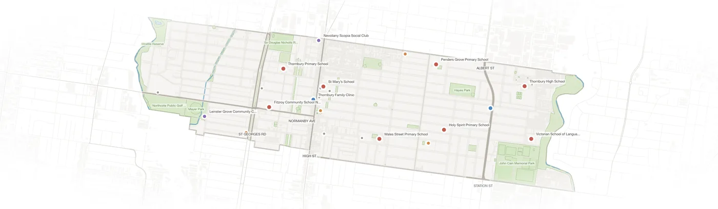 Thornbury urban fabric map