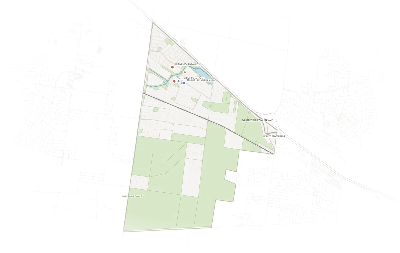 Thornhill Park urban fabric map