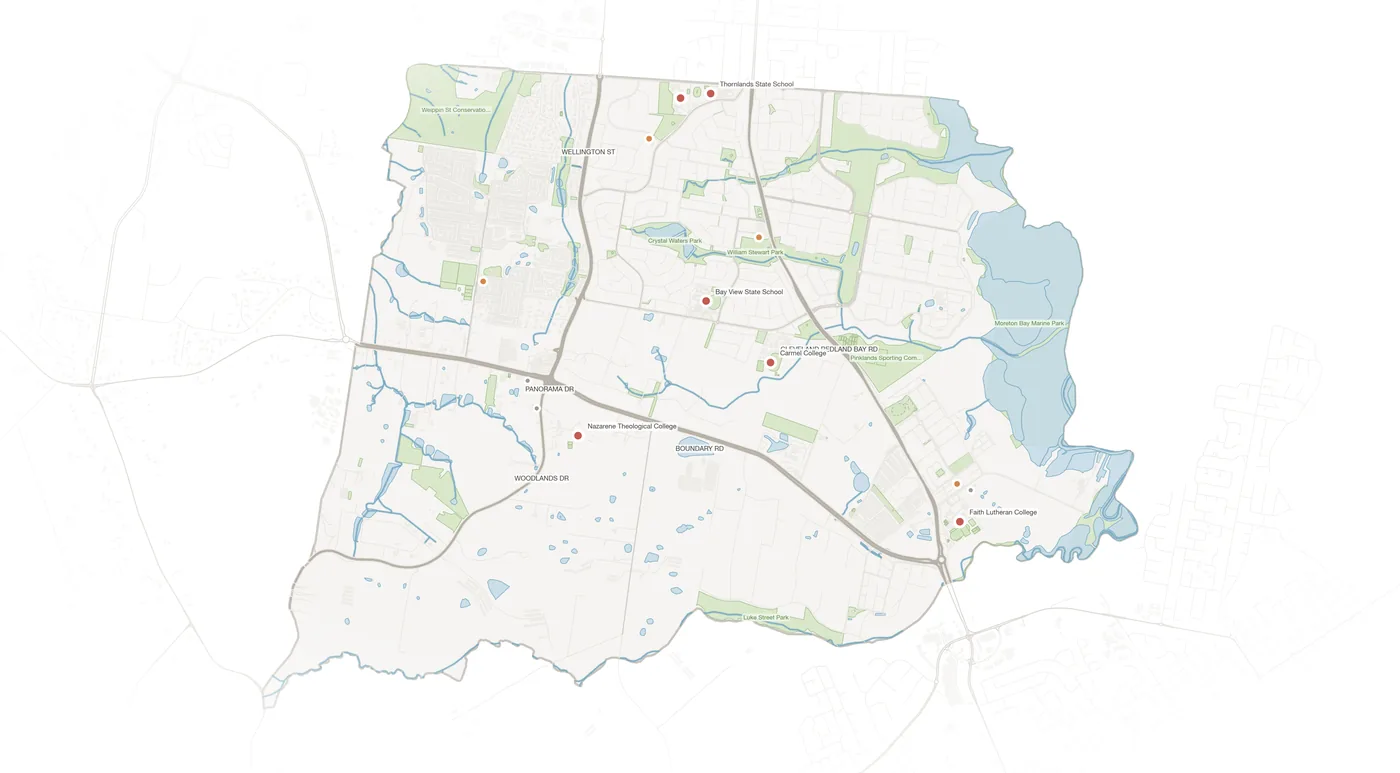 Thornlands urban fabric map