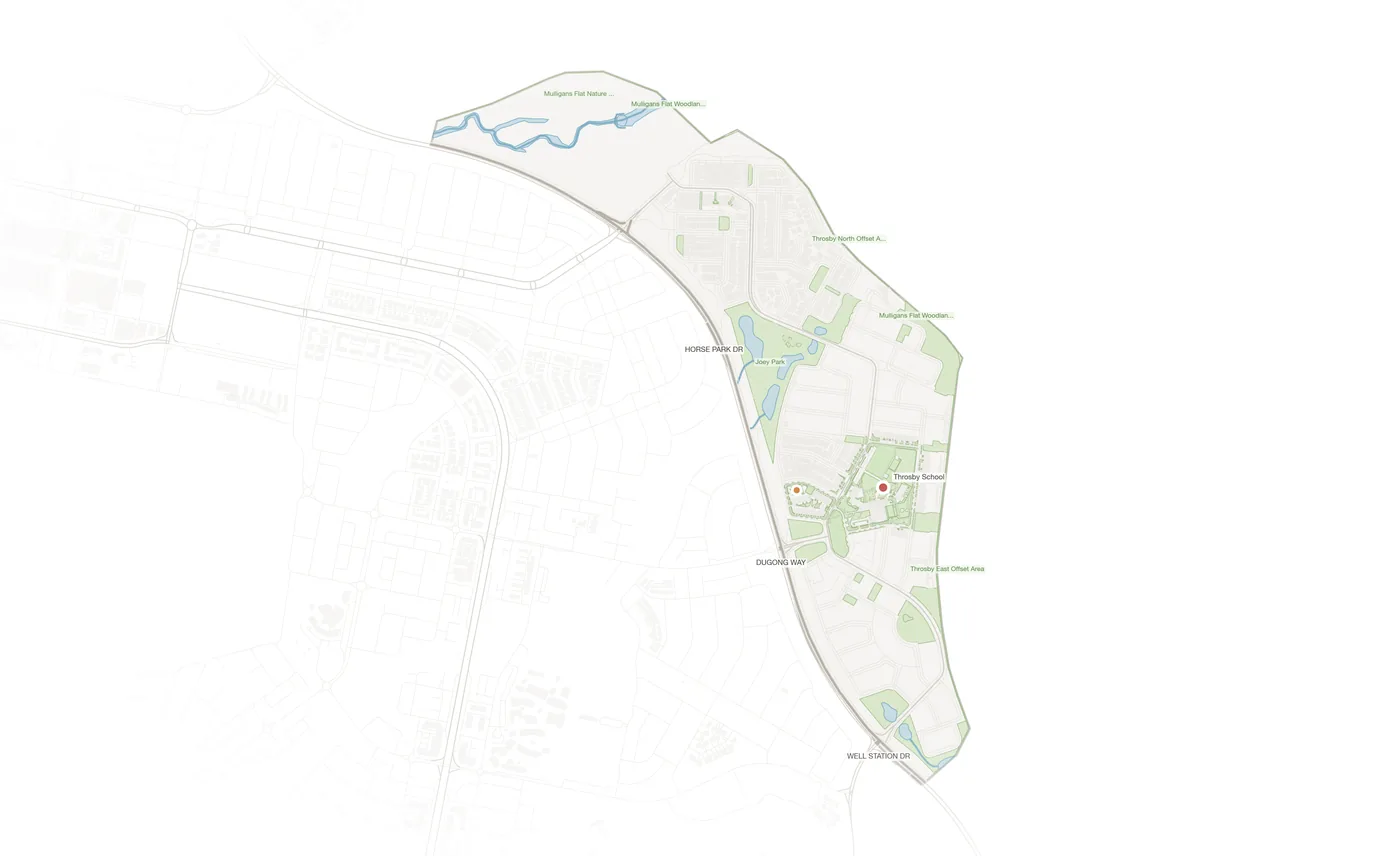 Throsby urban fabric map