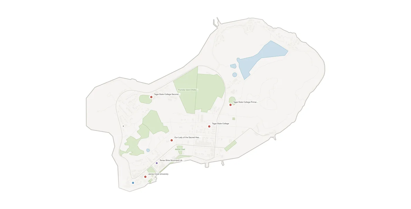 Thursday Island urban fabric map