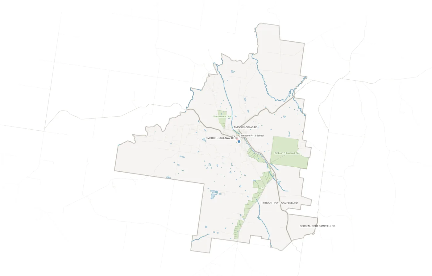 Timboon urban fabric map