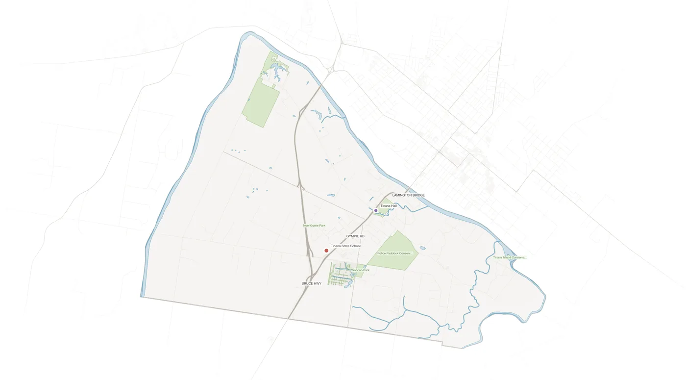 Tinana urban fabric map