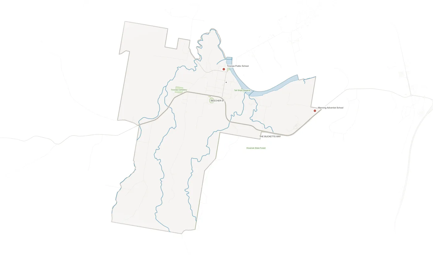 Tinonee urban fabric map