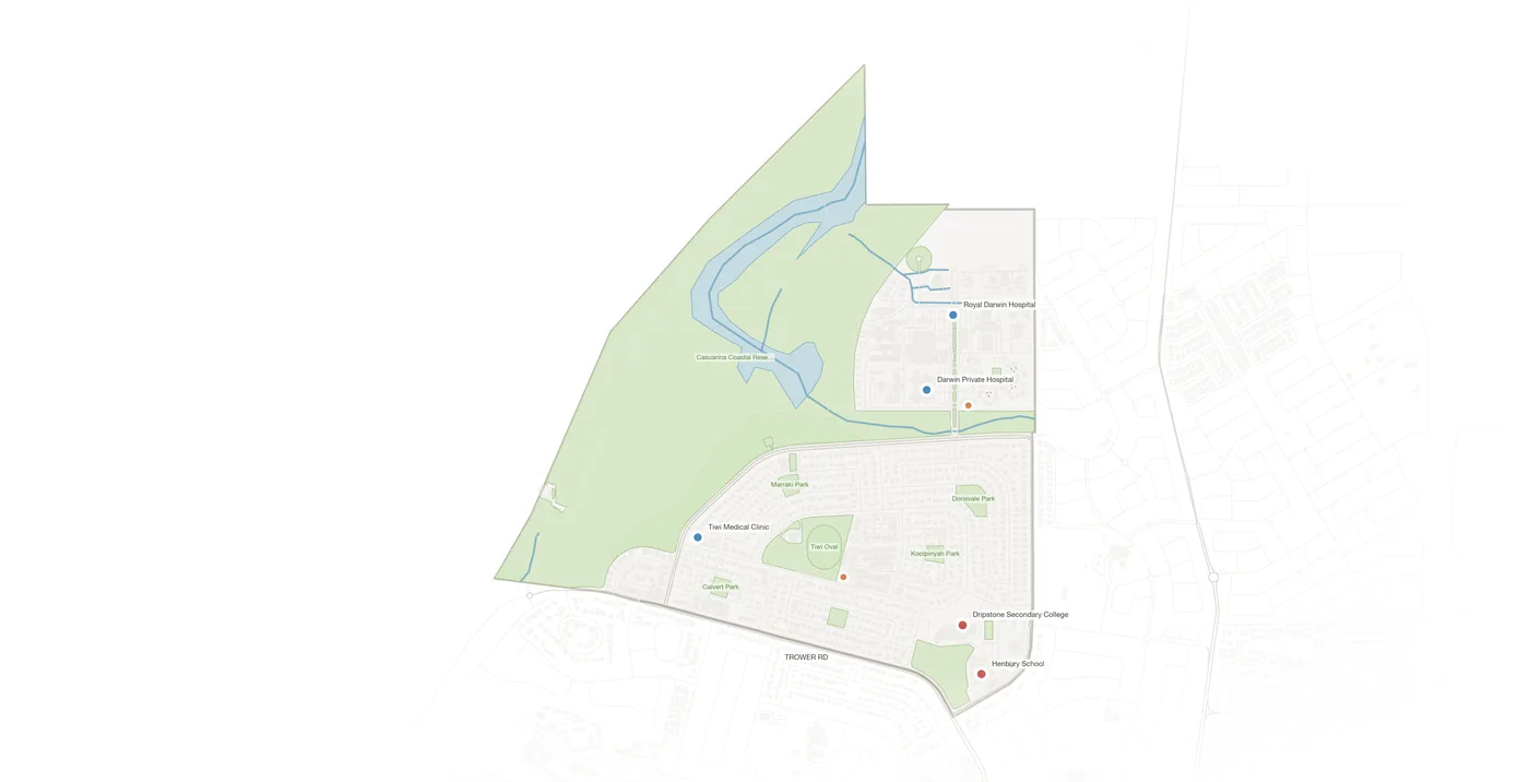 Tiwi urban fabric map