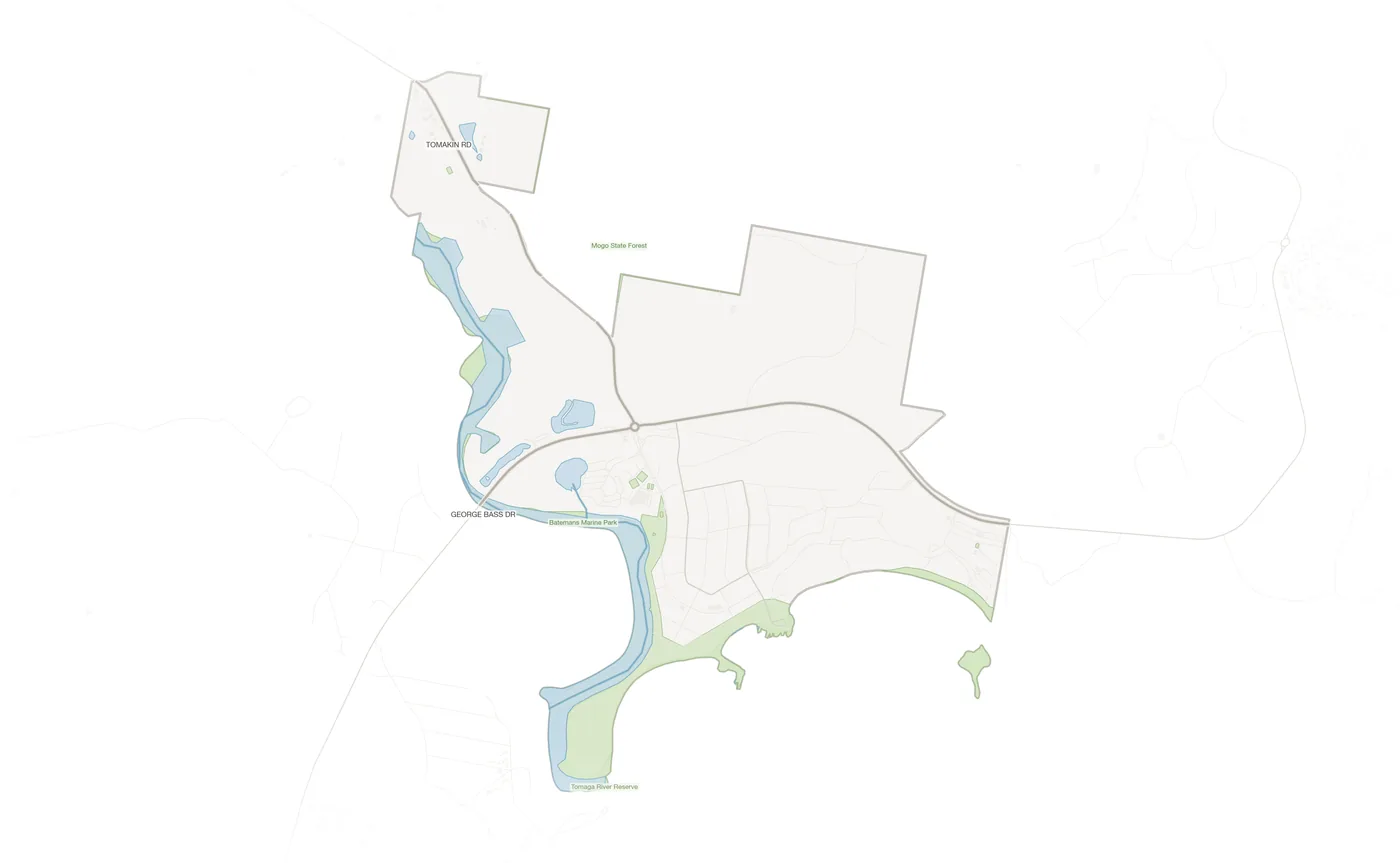 Tomakin urban fabric map