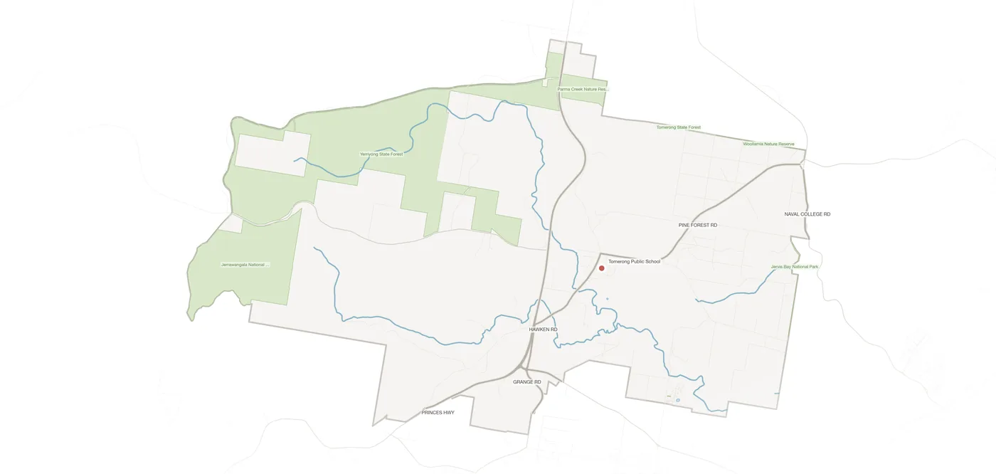 Tomerong urban fabric map