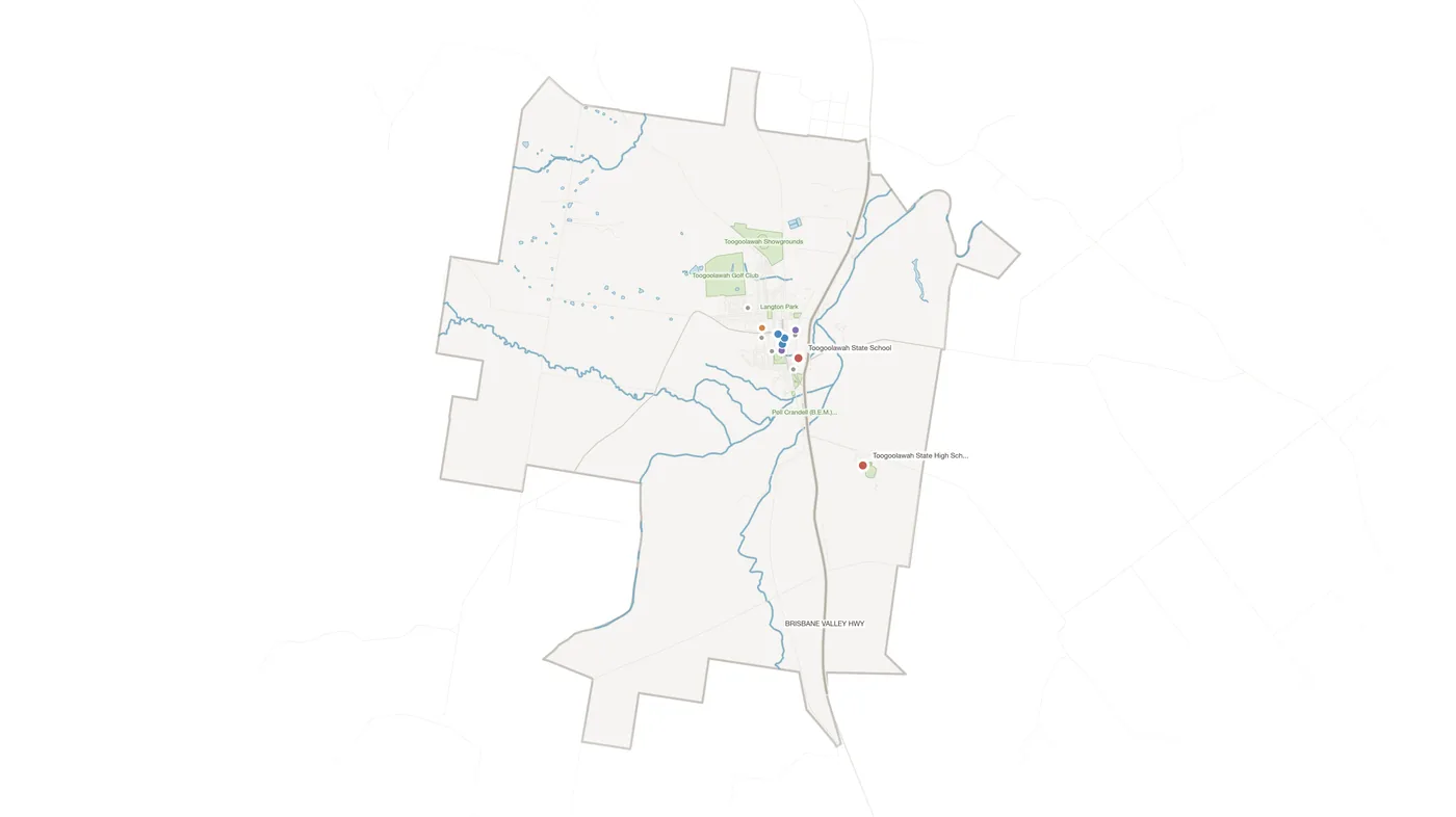 Toogoolawah urban fabric map
