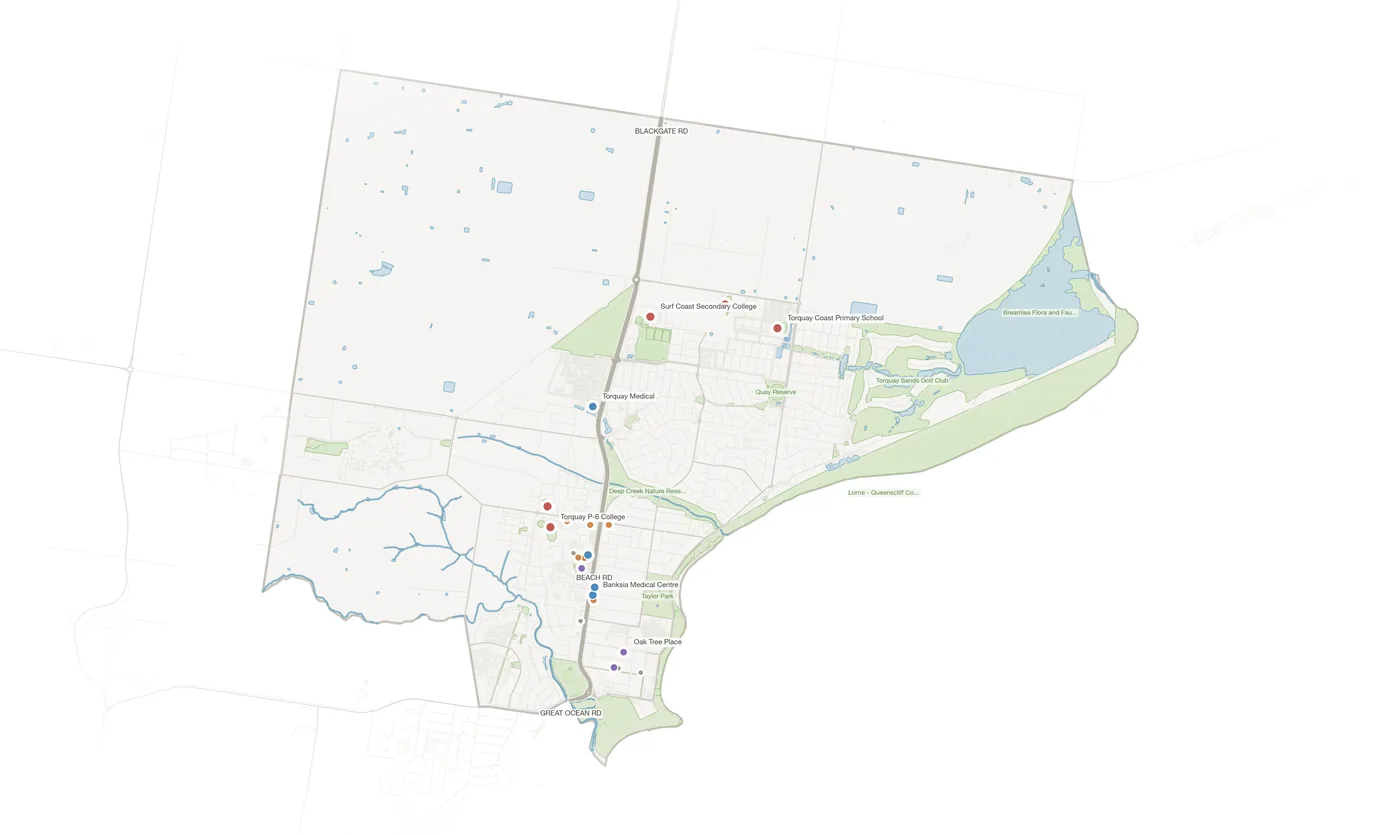 Torquay urban fabric map