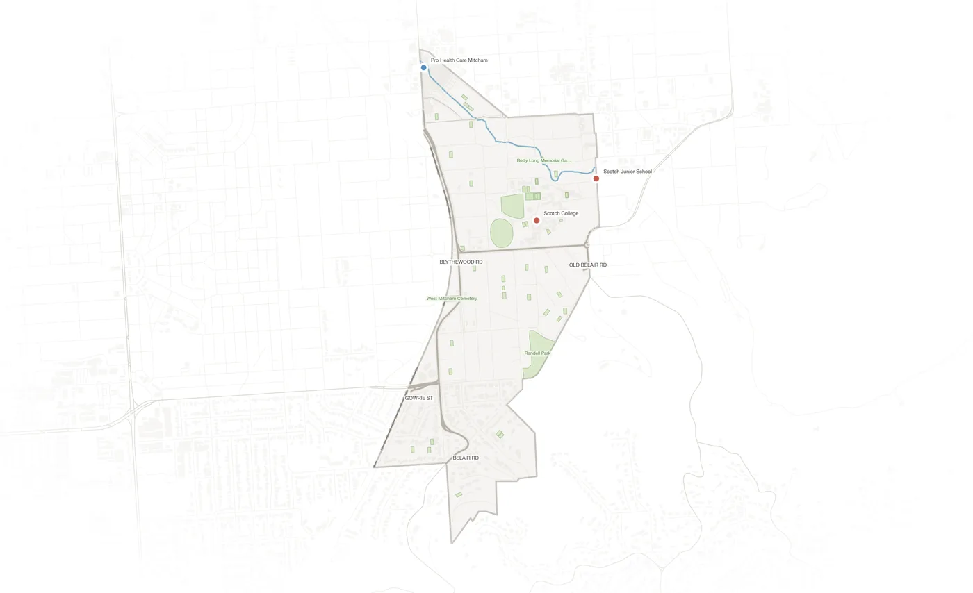 Torrens Park urban fabric map