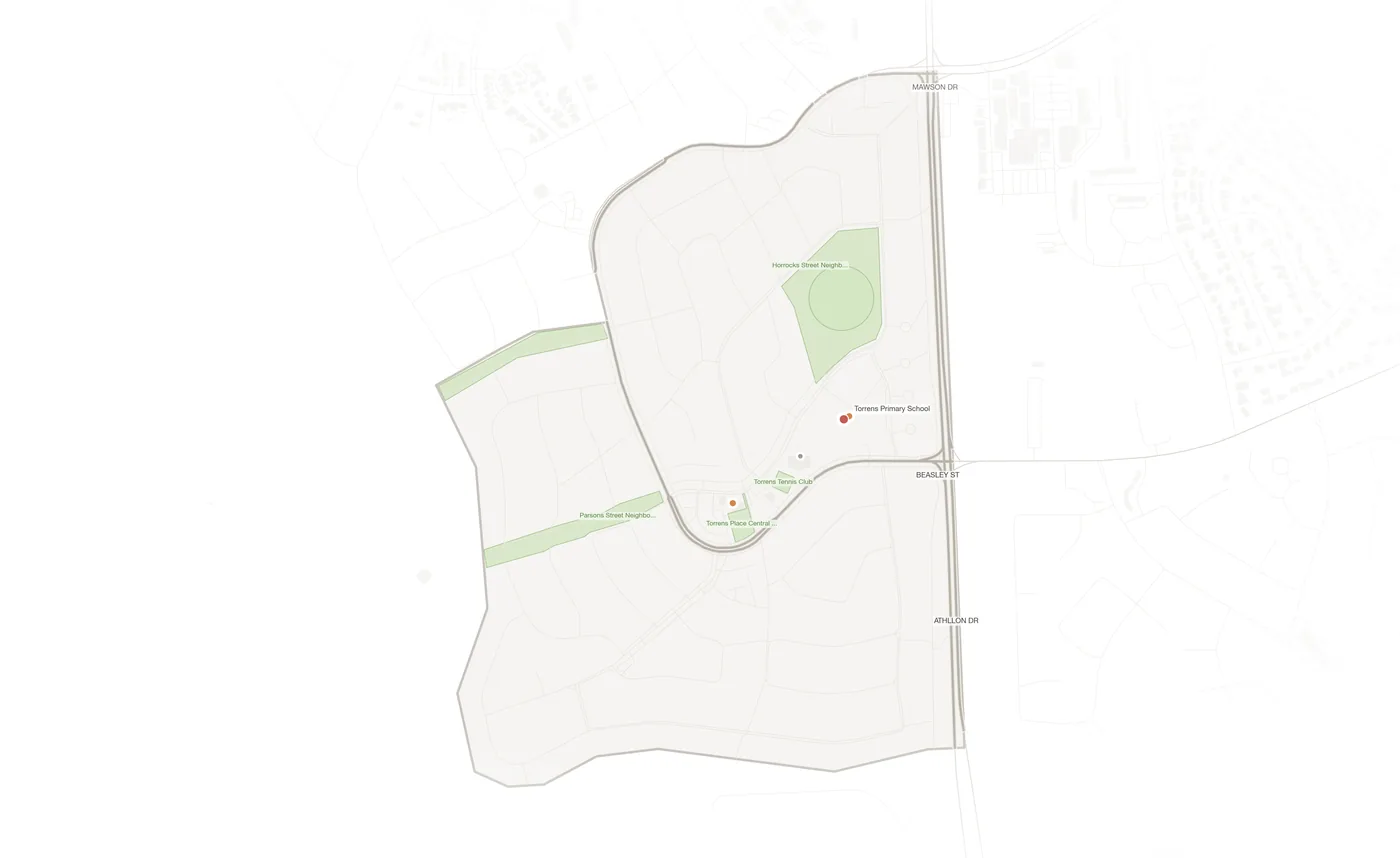 Torrens urban fabric map
