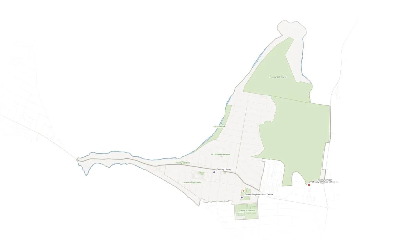 Toukley urban fabric map