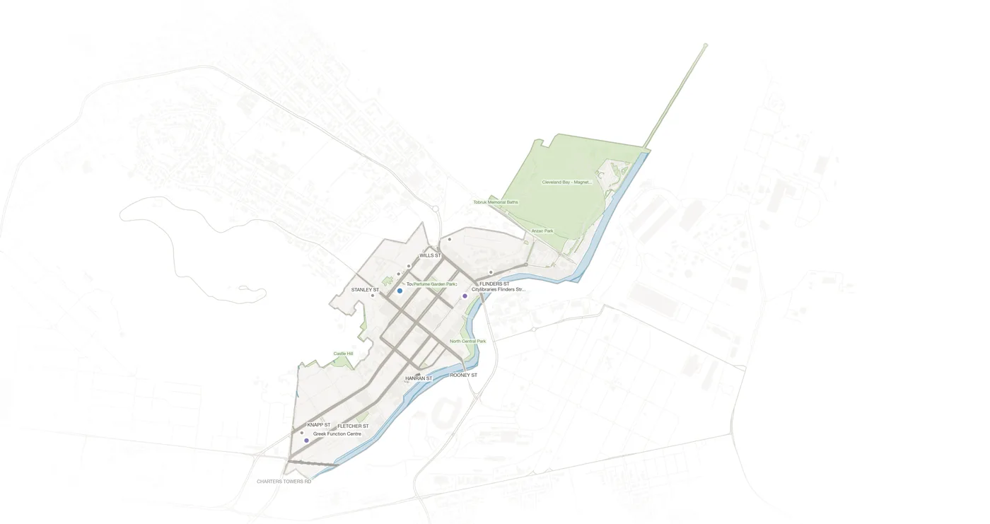 Townsville City urban fabric map