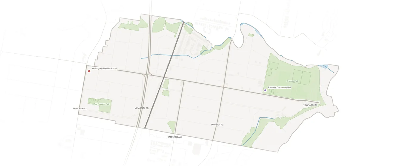 Towradgi urban fabric map