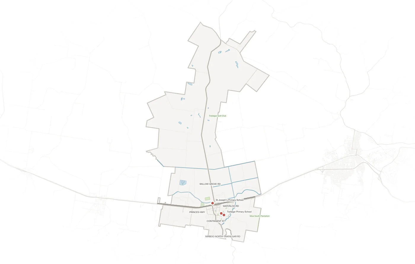 Trafalgar urban fabric map