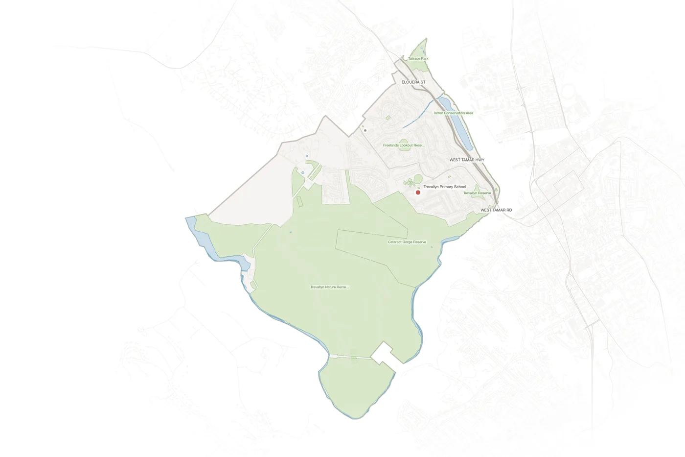 Trevallyn urban fabric map