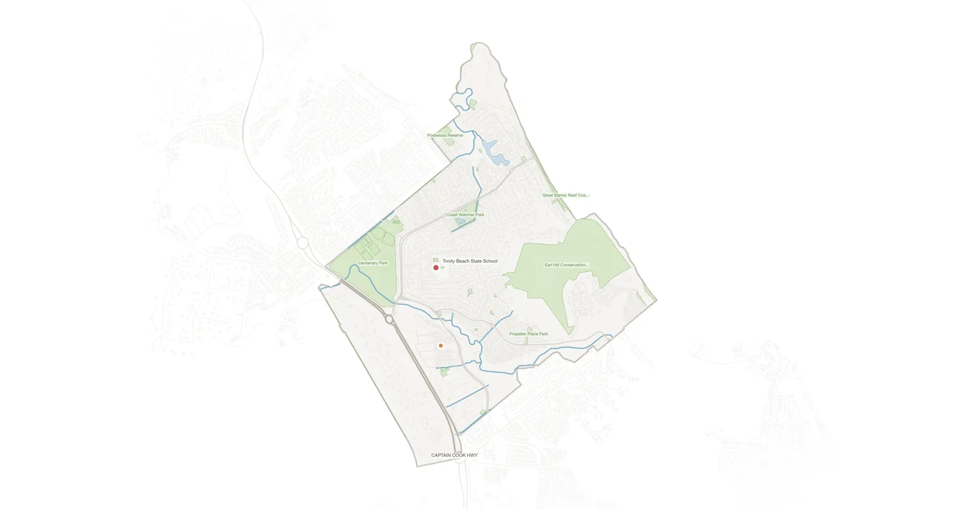 Trinity Beach urban fabric map